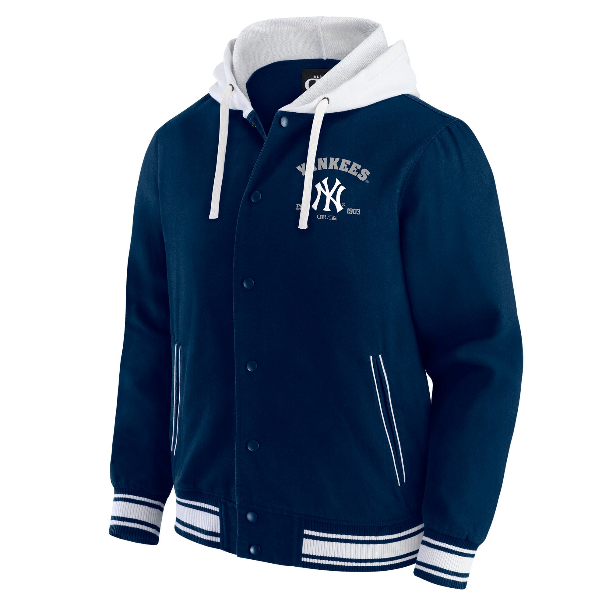 Veste à capuche boutons-pression pour homme Darius Rucker Collection by Fanatics bleu marine des Yankees de New York